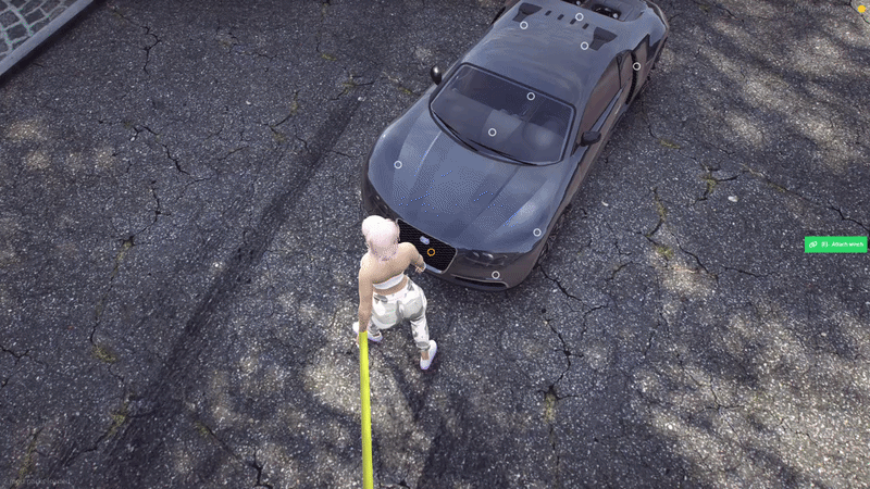 Attaching the winch