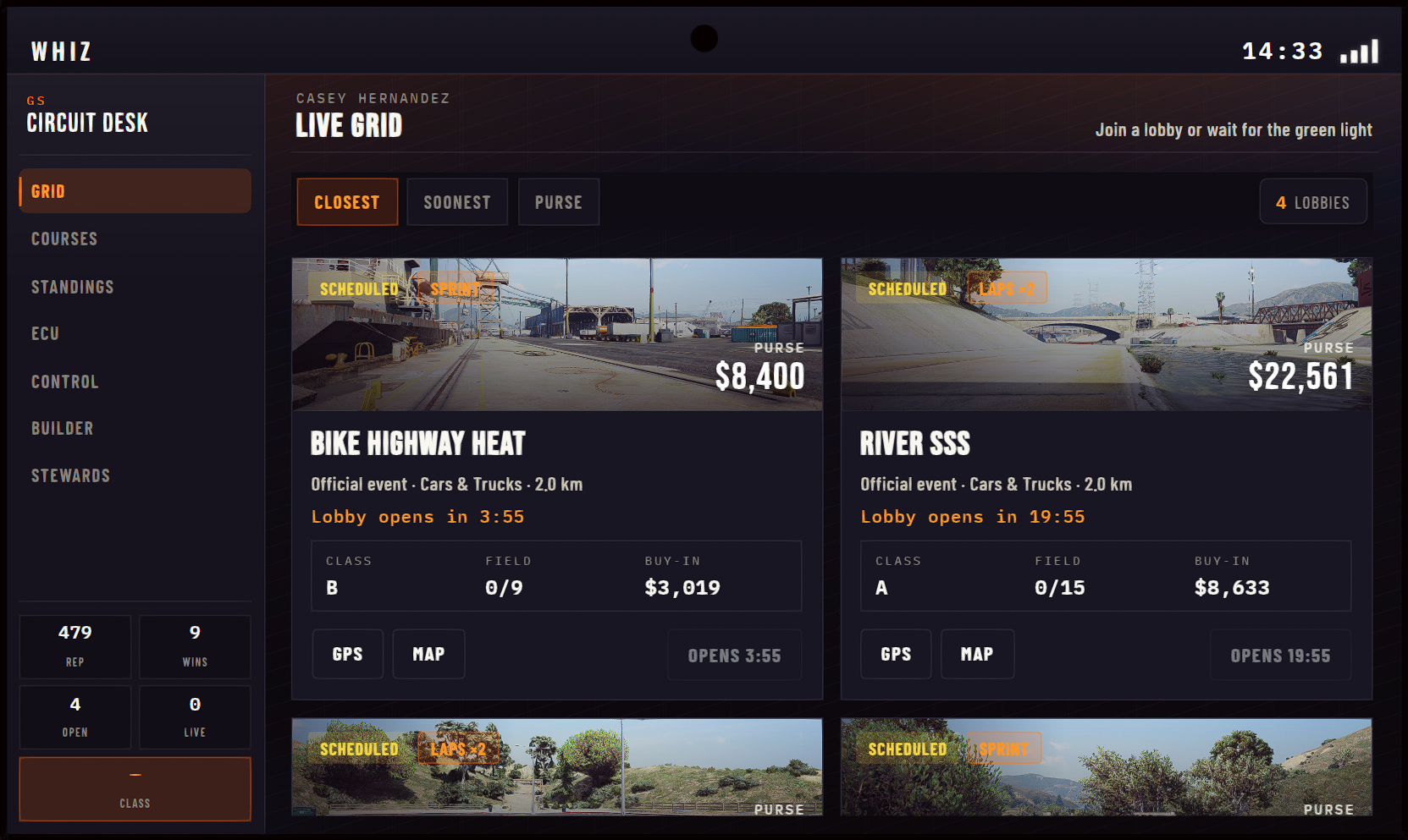 Tablet live grid